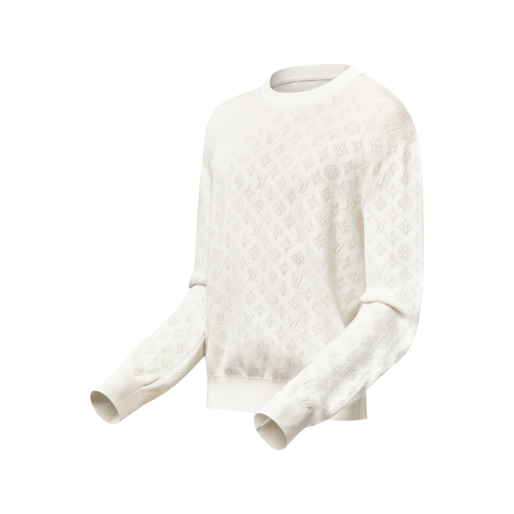 Monogram Pointelle Cotton Pullover - Ready-to-Wear 1AGJHD | LOUIS